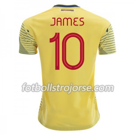 Colombia Matchtröjor James Rodriguez 10 Hemma Fotbollströja Copa América 2019 Kortärmad Colombia Matchtröjor James Rodriguez 10 Hemma Fotbollströja Copa América 2019 Kortärmad